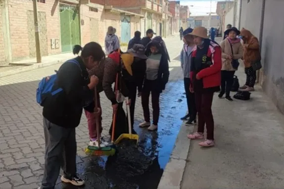 Actividad de servicio en comunidad.